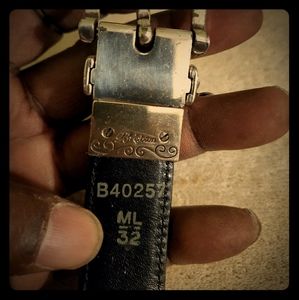 Brighton red/black reversible belt